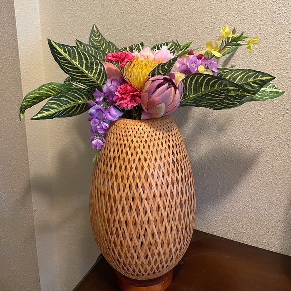 Colorful Beach Wedding Bouquet, Pre-Made Artificial Faux Floral Arrangement - Picture 10 of 11